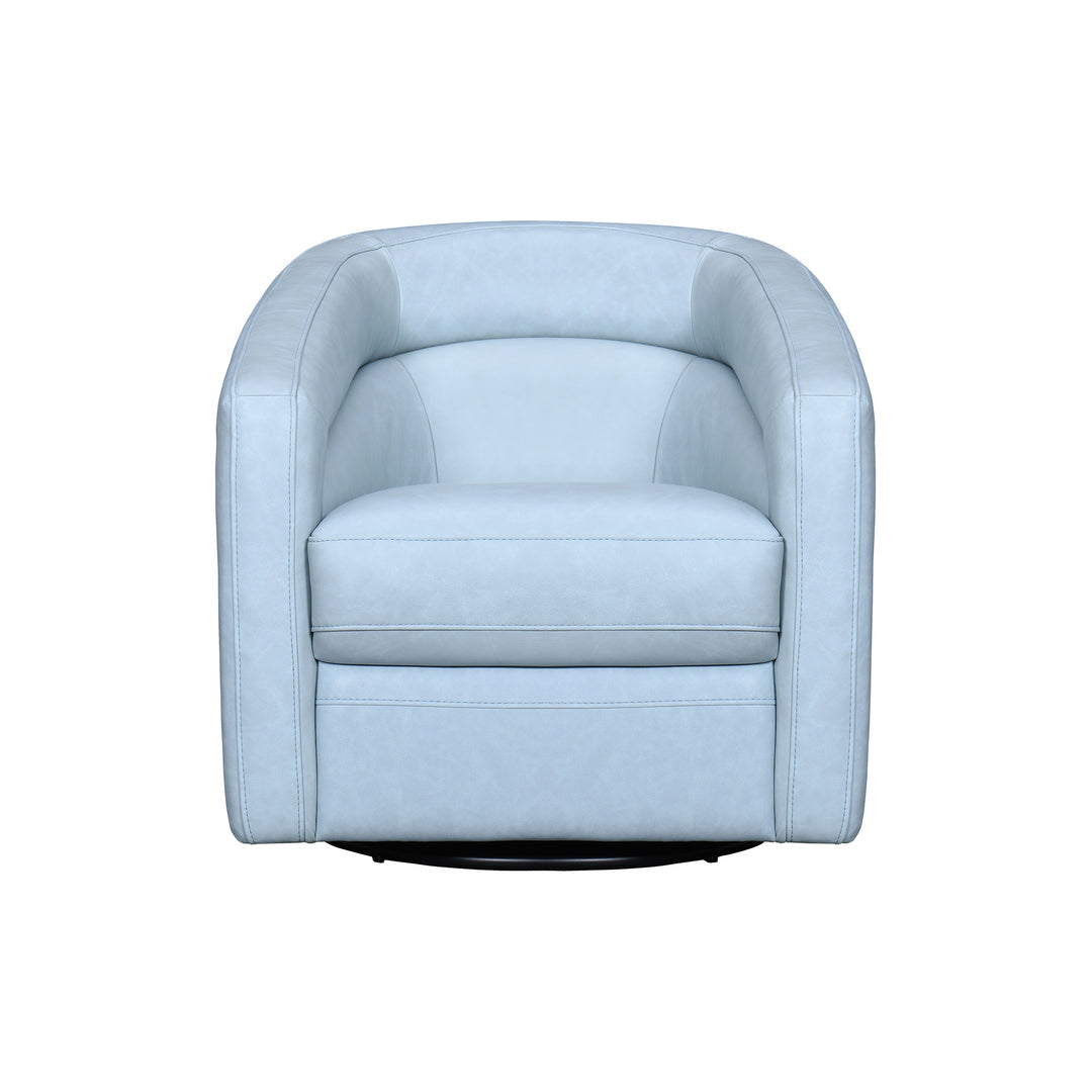 Desi Leather Swivel Accent Chair