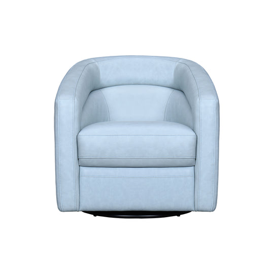 Desi Leather Swivel Accent Chair