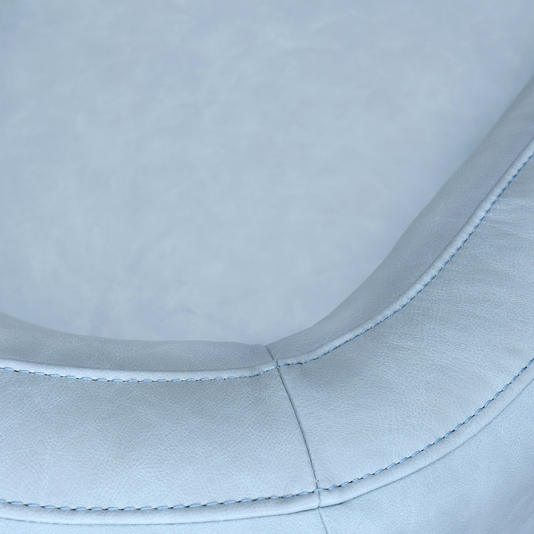 Desi Leather Swivel Accent Chair