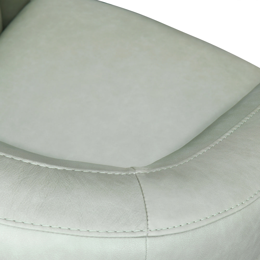 Desi Leather Swivel Accent Chair