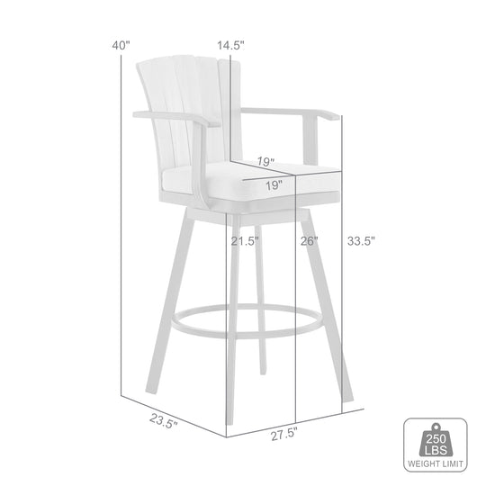 Hazel Swivel Outdoor Bar Stool