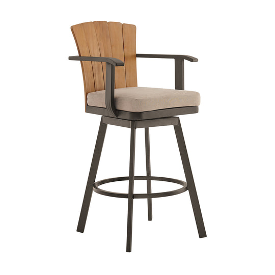 Hazel Swivel Outdoor Bar Stool