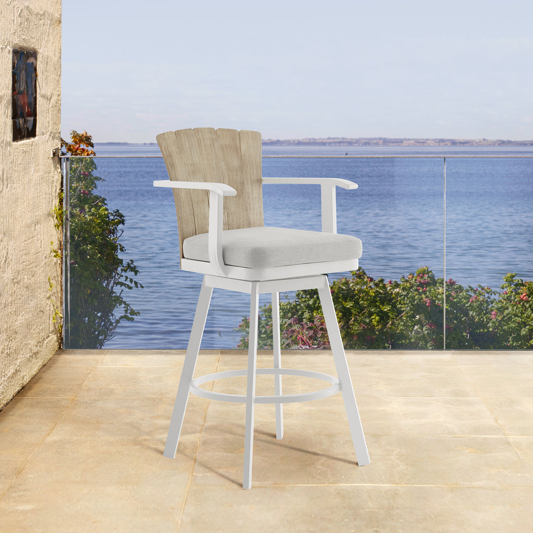 Hazel Swivel Outdoor Bar Stool