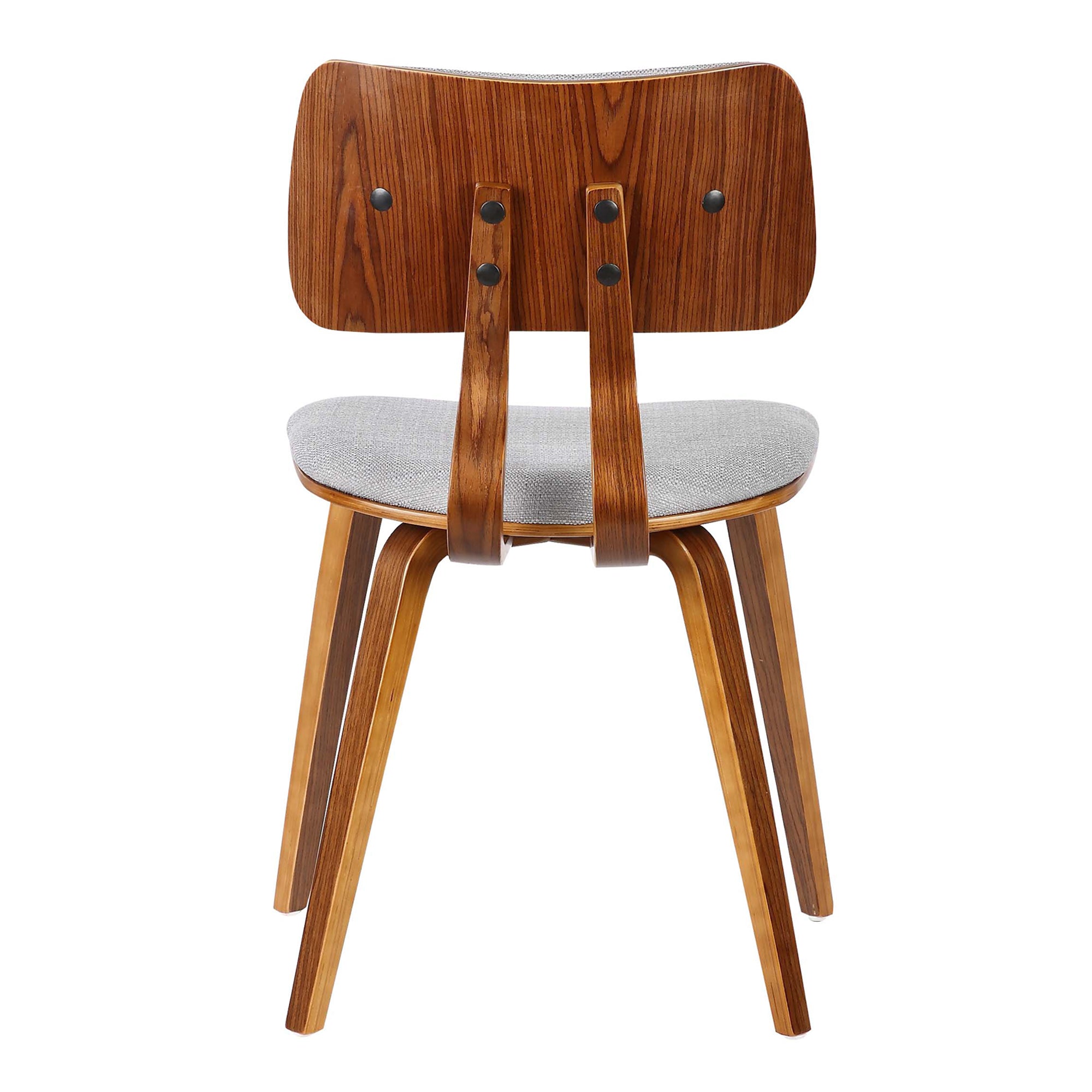 Jaguar Mid-Century Dining Chair in Walnut Wood and Charcoal Fabric