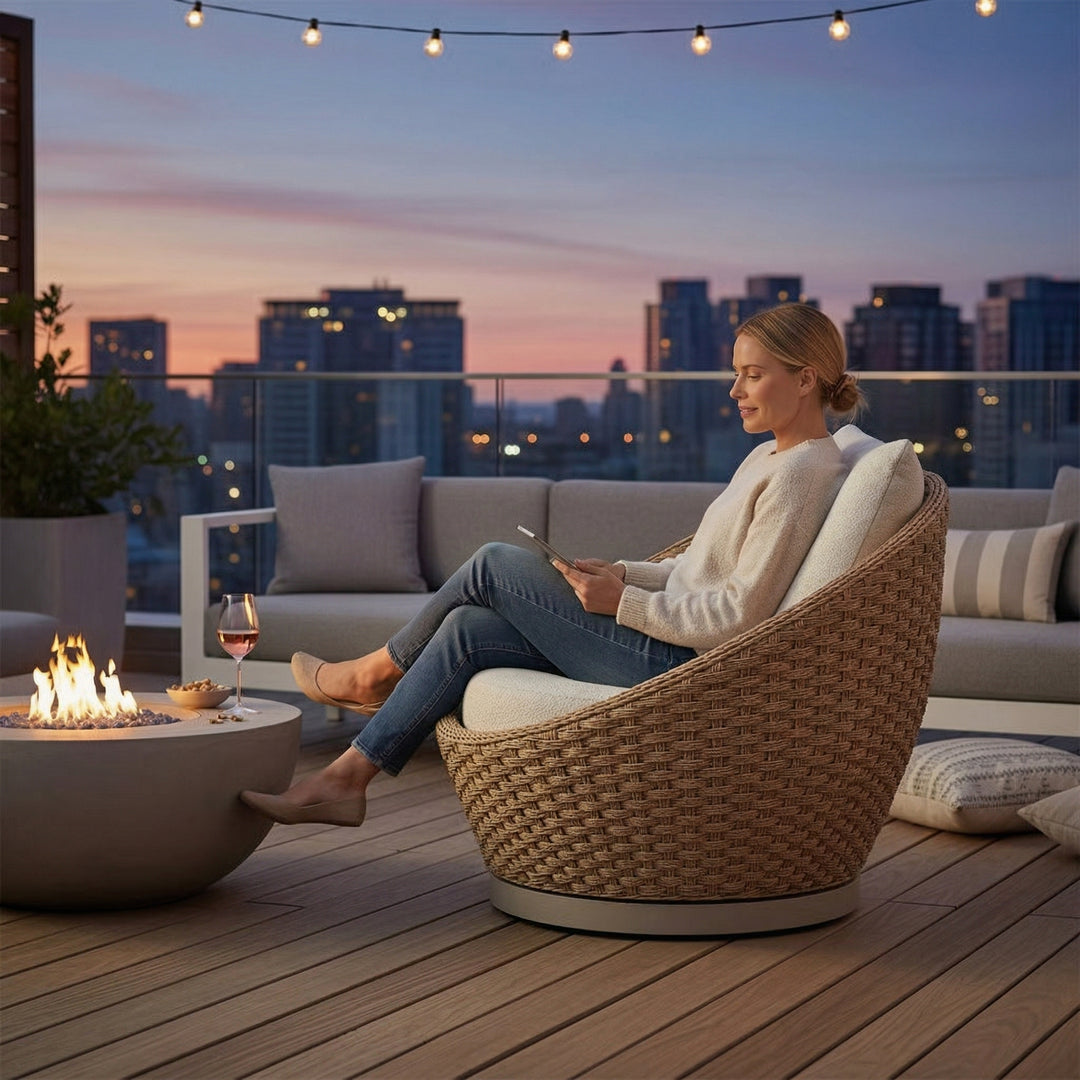 Kobalt Outdoor Swivel Lounge Chair