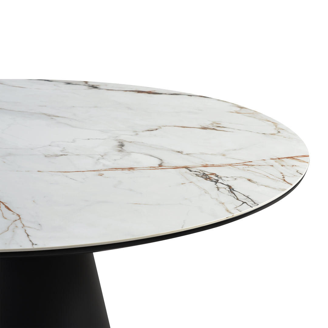 Knox Round Stone Dining Table