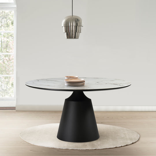 Knox Round Stone Dining Table