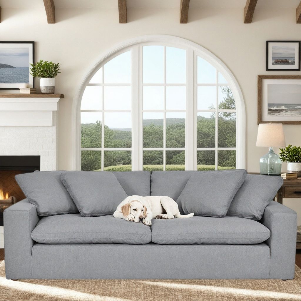 armen living Liberty 96.5 in. Upholstered Sofa