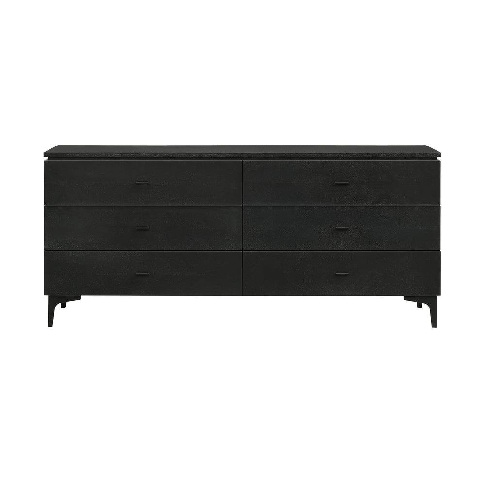 west elm black dresser West Elm Square Cutout 6-Drawer Dresser