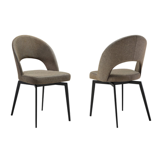 Lucia Swivel Upholstered Dining Chair Set of 2