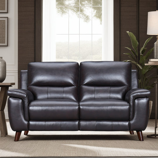 Lizette Leather Power Recliner Loveseat with USB