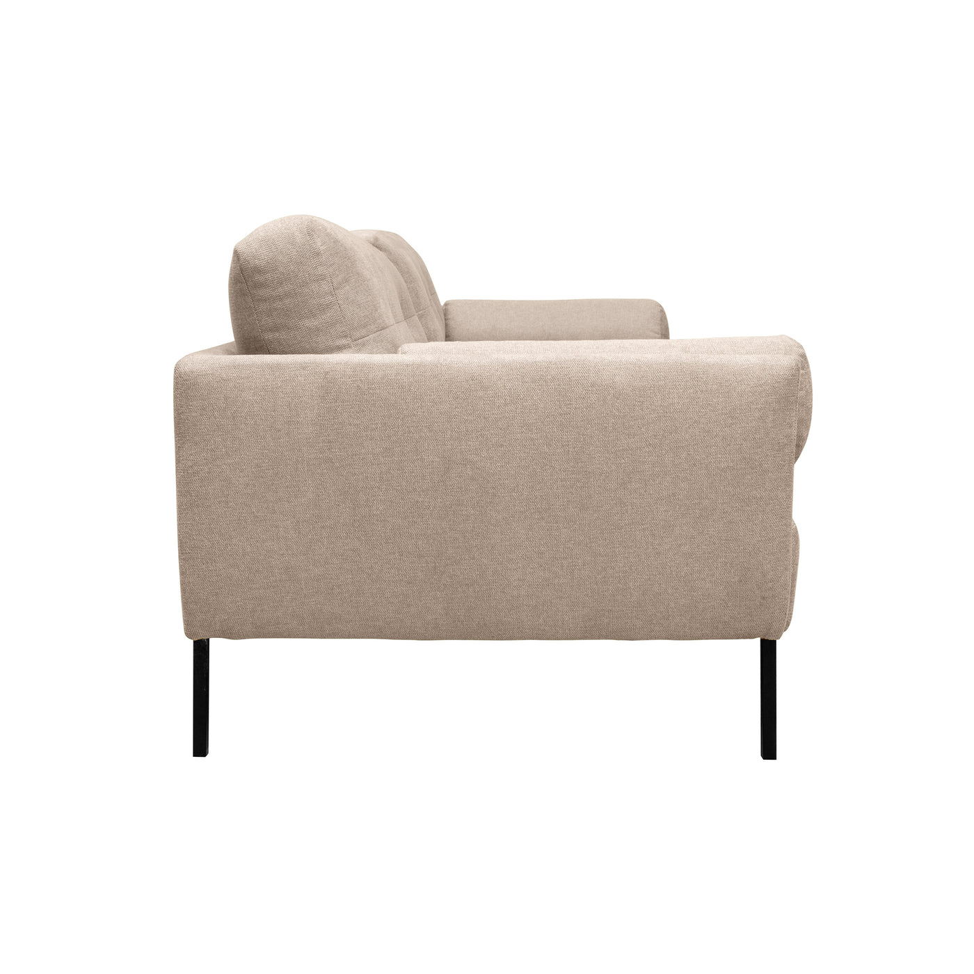 Michalina 84" Fabric Sofa with Black Metal Legs
