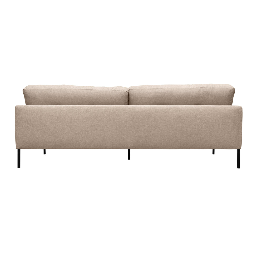 Michalina 84" Fabric Sofa with Black Metal Legs