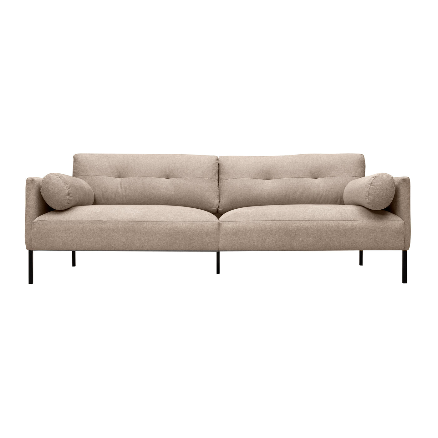 Michalina 84" Fabric Sofa with Black Metal Legs