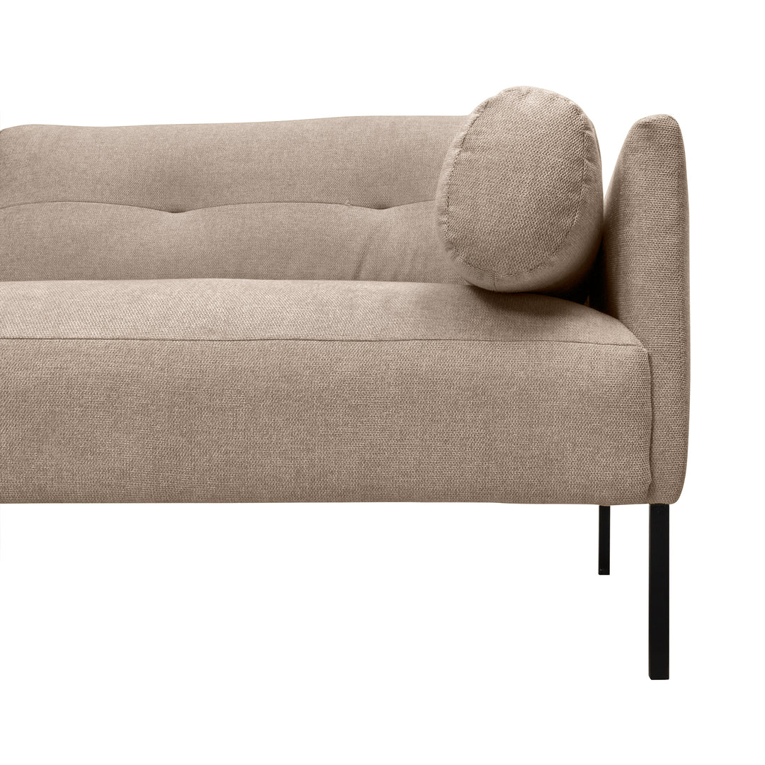 Michalina 84" Fabric Sofa with Black Metal Legs