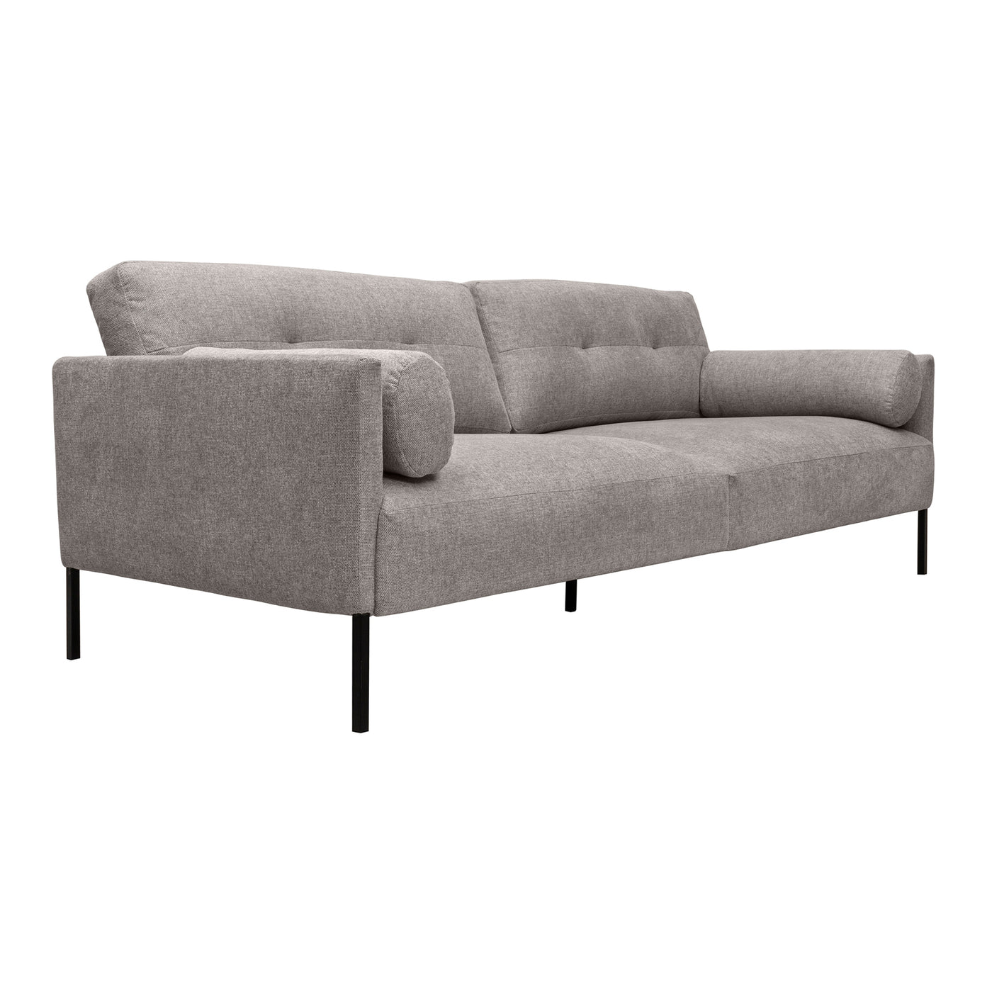 Michalina 84" Fabric Sofa with Black Metal Legs