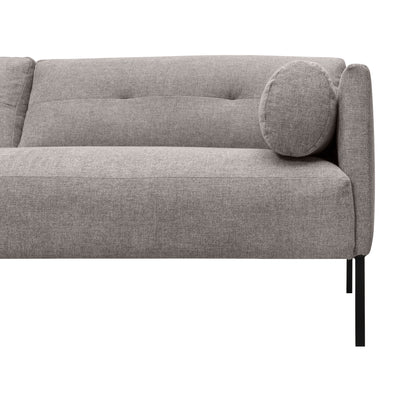 Michalina 84" Fabric Sofa with Black Metal Legs