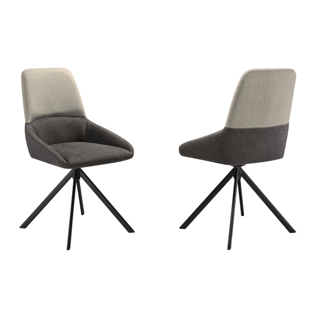 Maverick Swivel Upholstered Dining Chair Set of 2