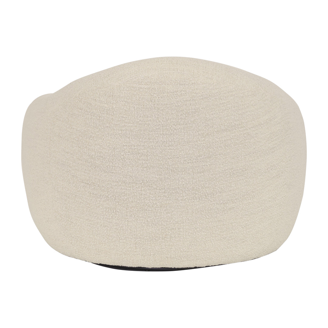 Molly Upholstered Swivel Accent Chair in Pearl