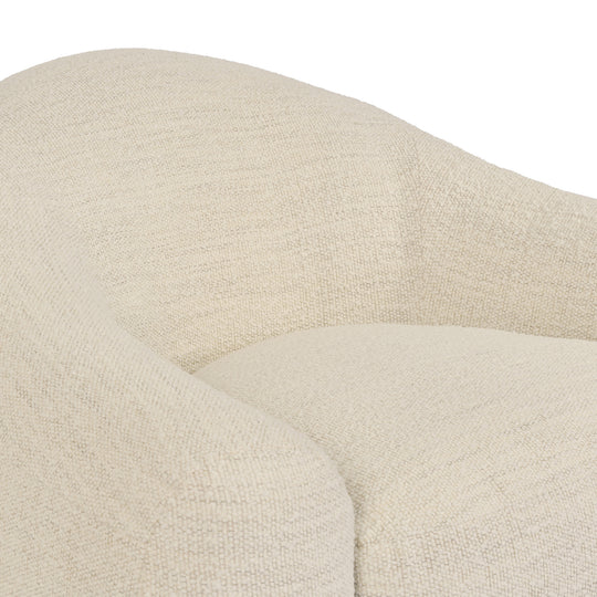 Molly Upholstered Swivel Accent Chair in Pearl
