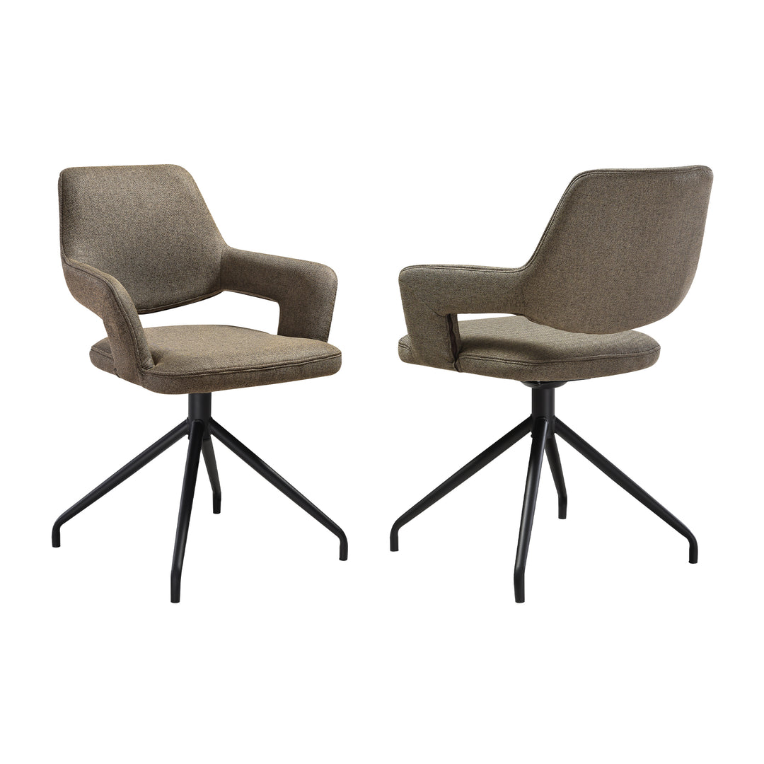 Penny Swivel Upholstered Dining Chair Set of 2