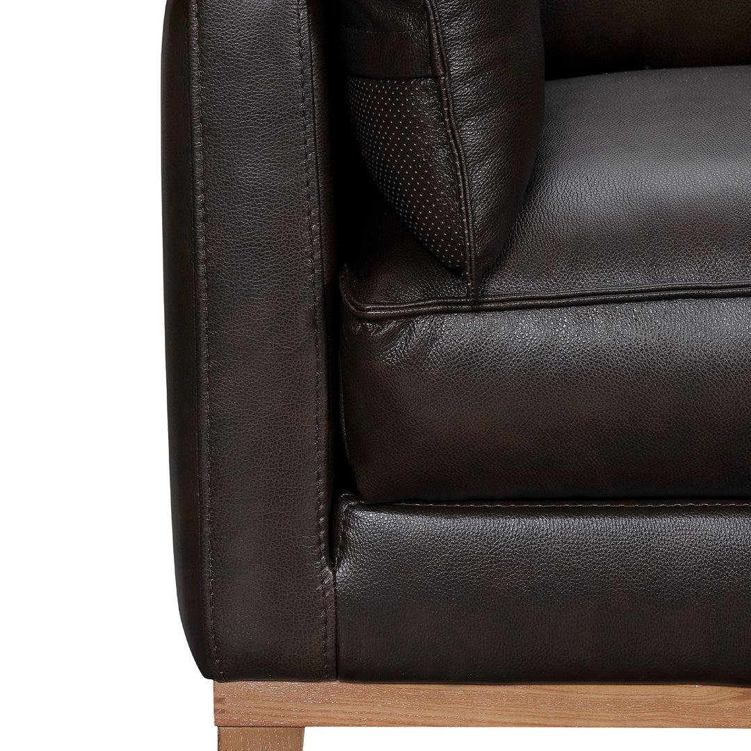 Pompeii 87 in. Leather Sofa