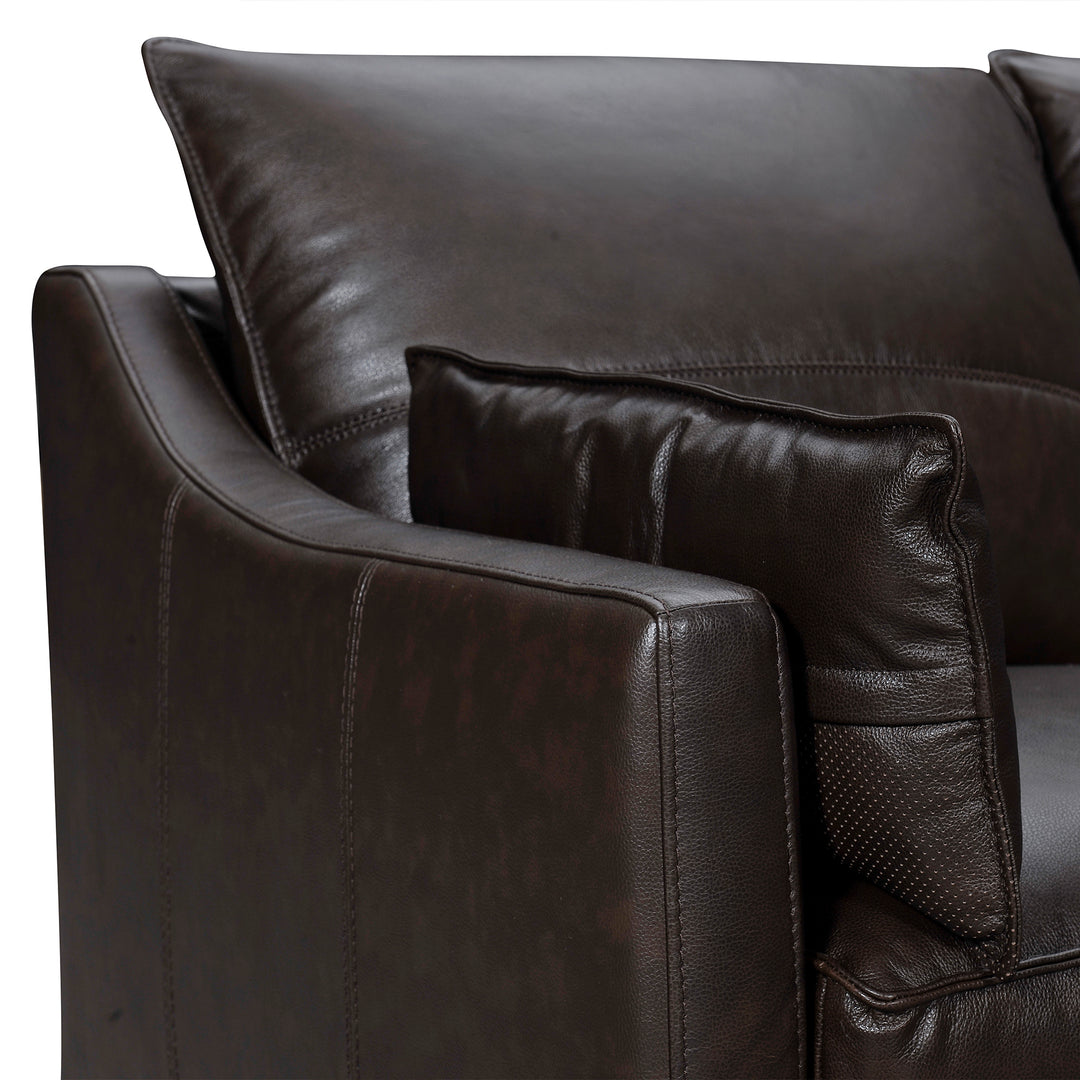 Pompeii 87 in. Leather Sofa