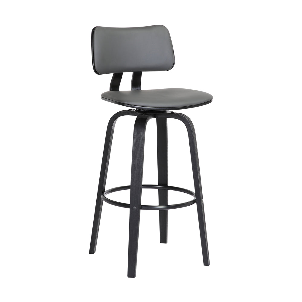 Armen Living Pico Upholstered Swivel Barstool