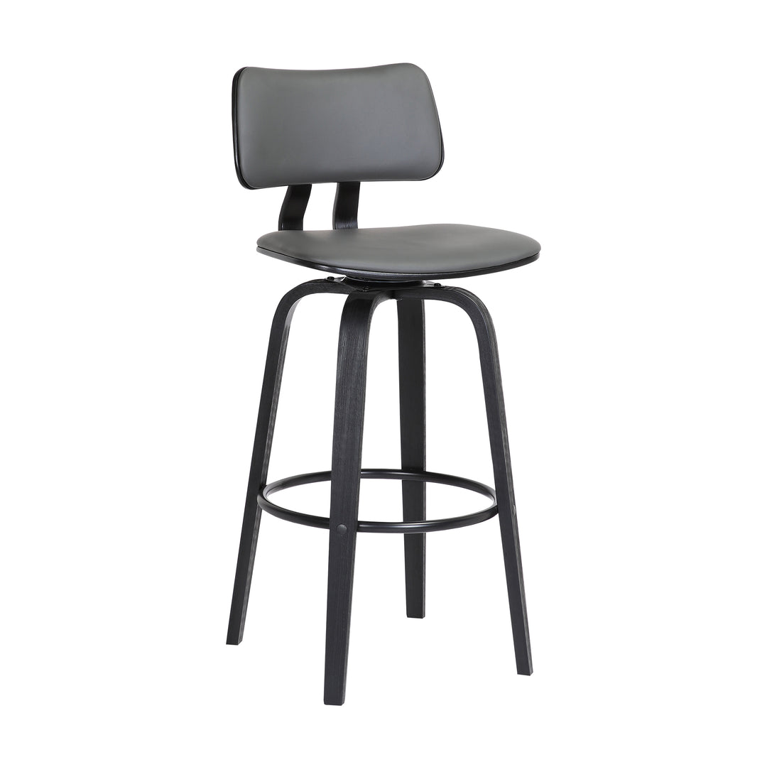 Armen Living Pico Upholstered Swivel Barstool