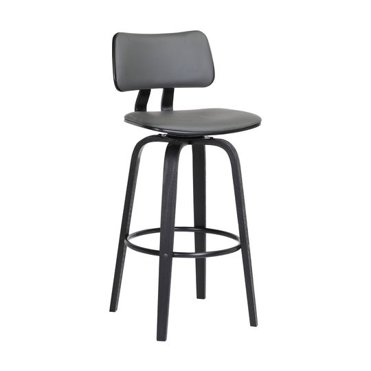 Armen Living Pico Upholstered Swivel Barstool