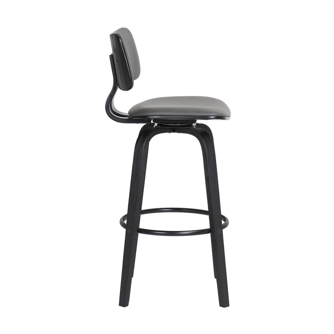 Armen Living Pico Upholstered Swivel Barstool