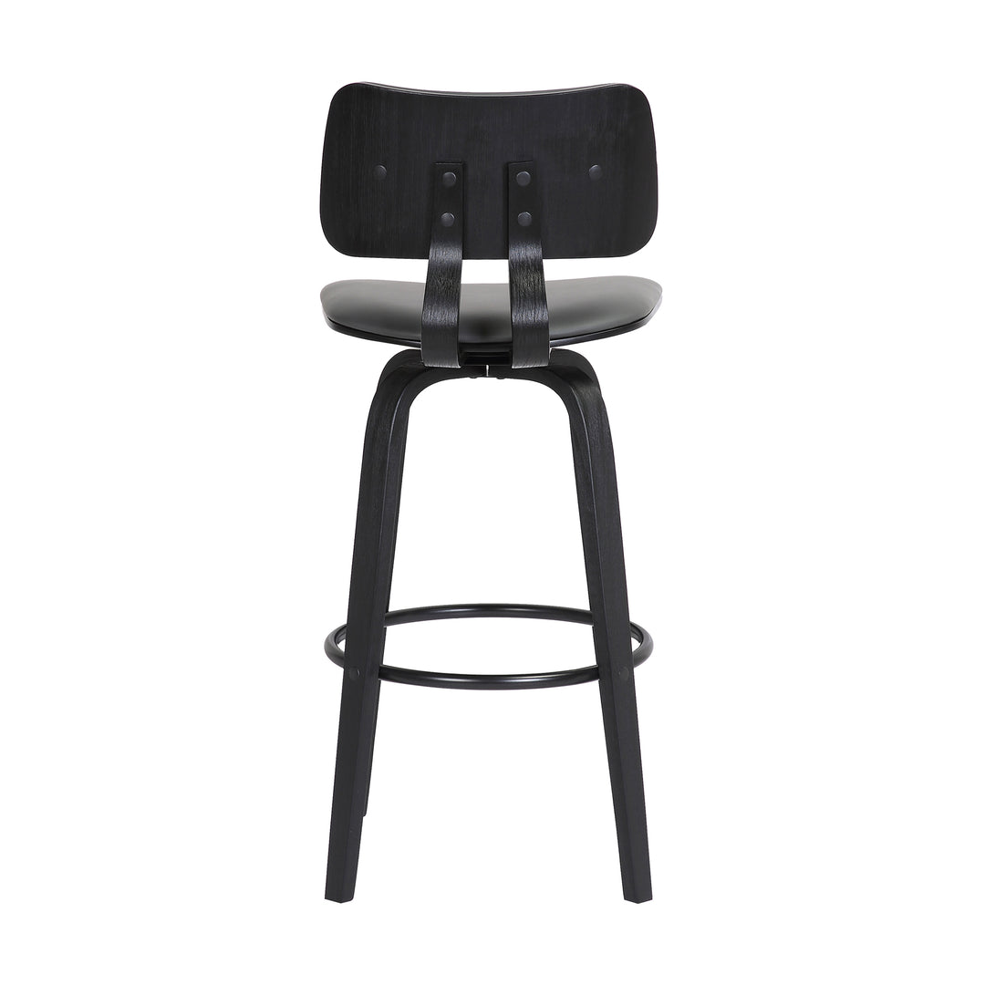 Armen Living Pico Upholstered Swivel Barstool