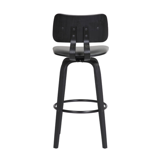 Armen Living Pico Upholstered Swivel Barstool
