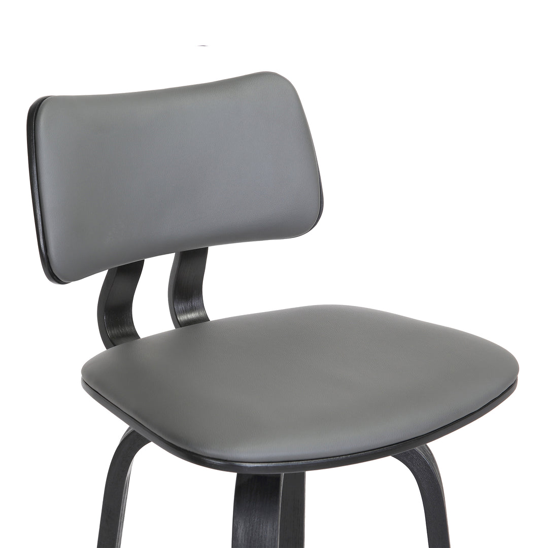 Armen Living Pico Upholstered Swivel Barstool