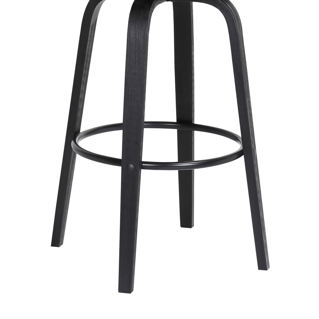 Armen Living Pico Upholstered Swivel Barstool