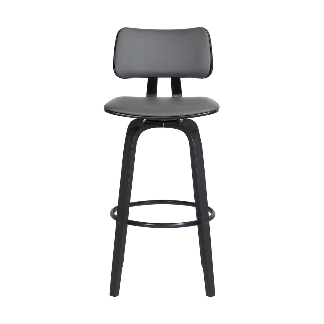 Armen Living Pico Upholstered Swivel Barstool