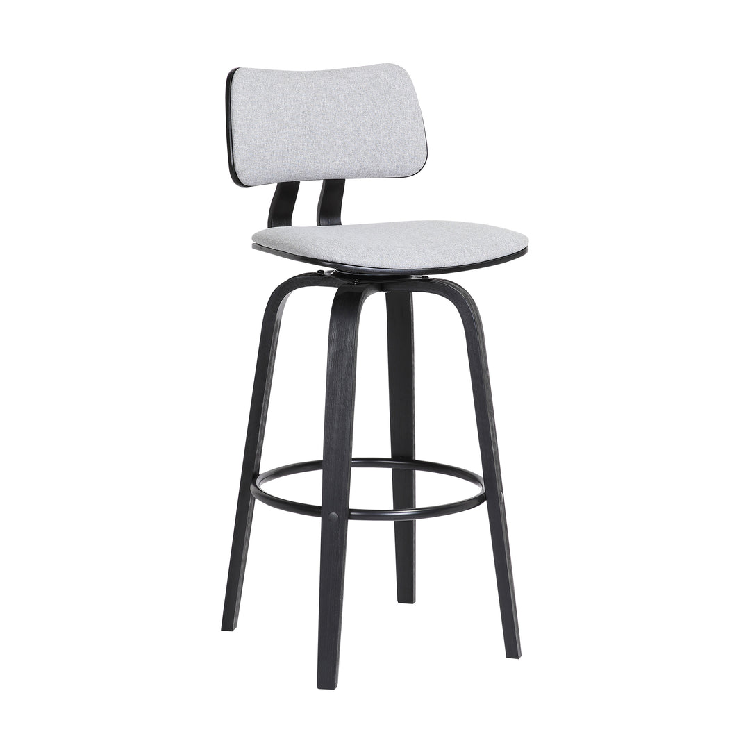 Armen Living Pico Upholstered Swivel Barstool