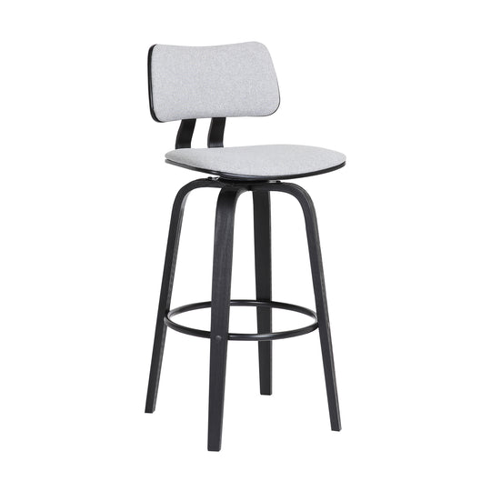 Armen Living Pico Upholstered Swivel Barstool