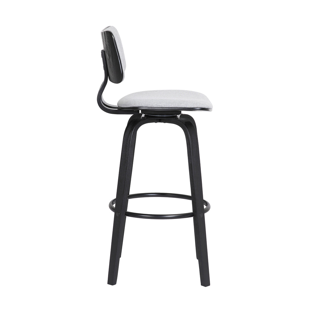 Armen Living Pico Upholstered Swivel Barstool