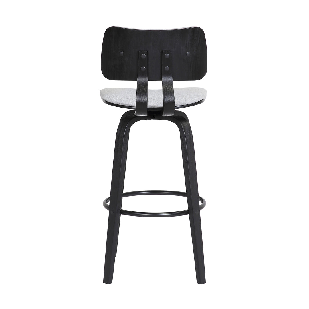 Armen Living Pico Upholstered Swivel Barstool
