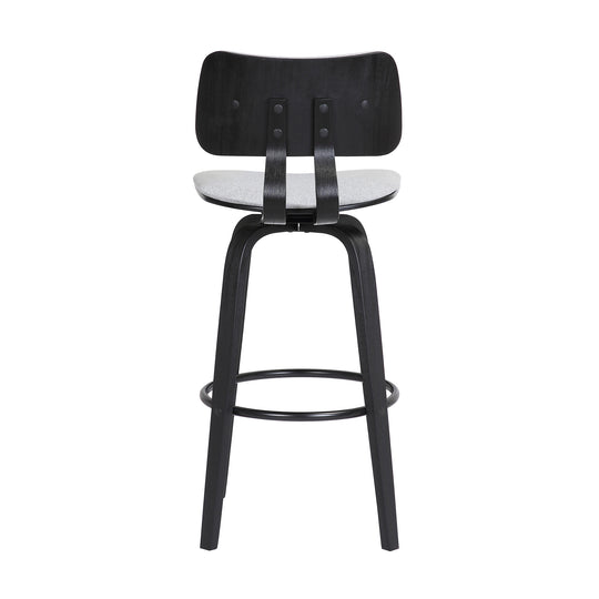 Armen Living Pico Upholstered Swivel Barstool