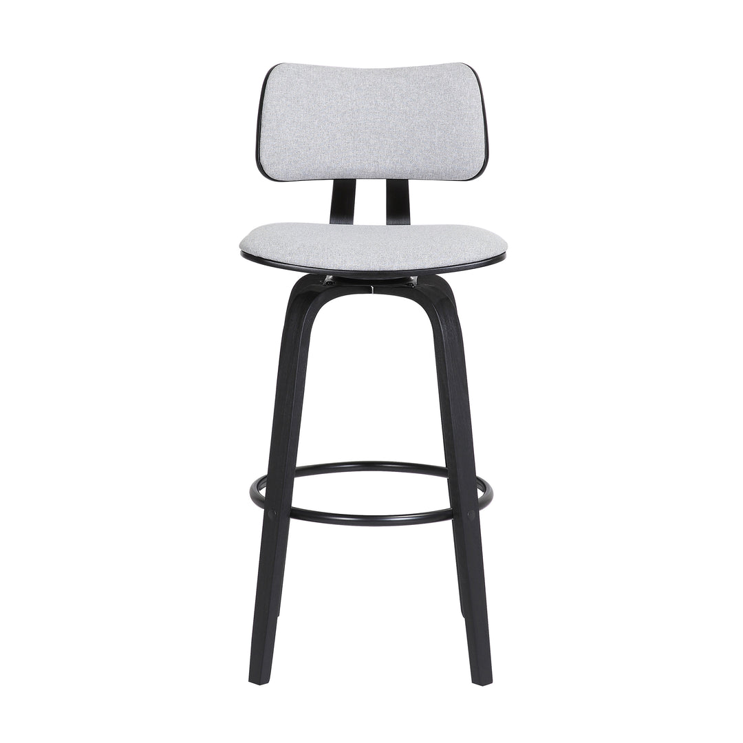 Armen Living Pico Upholstered Swivel Barstool