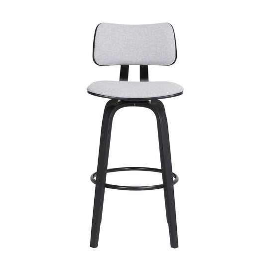 Armen Living Pico Upholstered Swivel Barstool