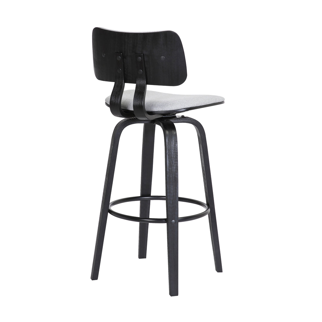 Armen Living Pico Upholstered Swivel Barstool