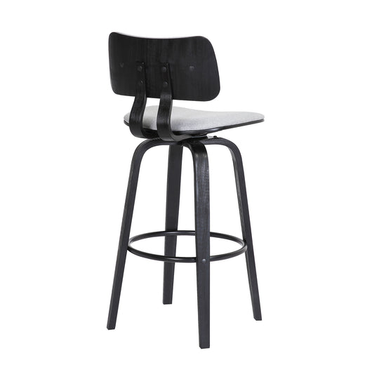 Armen Living Pico Upholstered Swivel Barstool