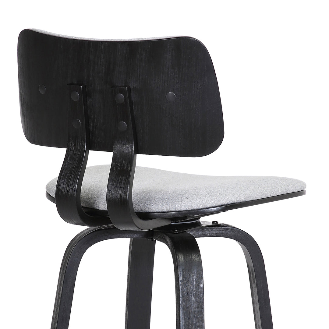 Armen Living Pico Upholstered Swivel Barstool