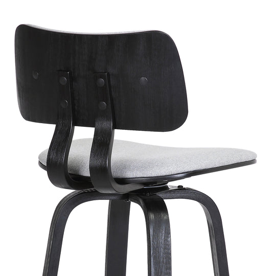 Armen Living Pico Upholstered Swivel Barstool