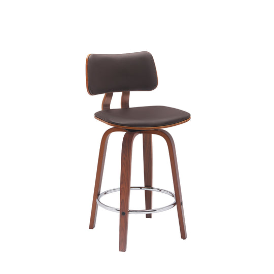 Armen Living Pico Upholstered Swivel Barstool