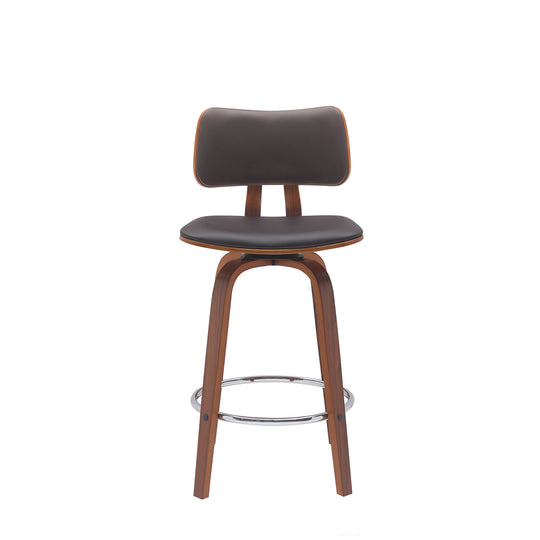 Armen Living Pico Upholstered Swivel Barstool