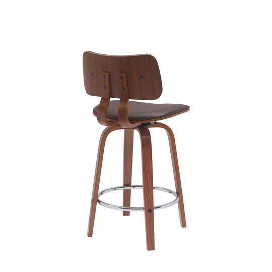Armen Living Pico Upholstered Swivel Barstool